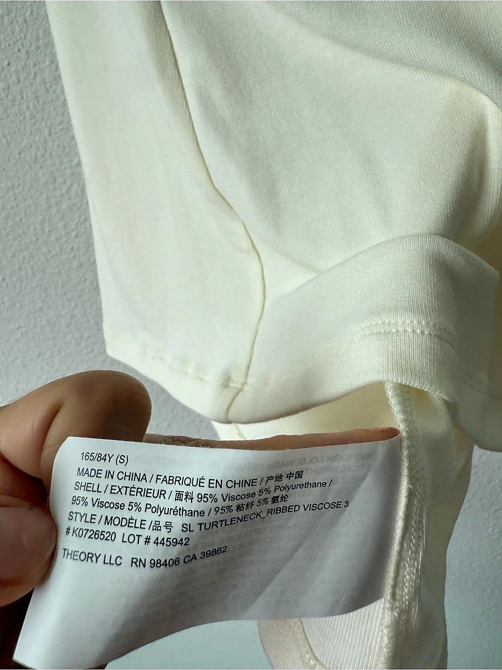 NWT Theory Turtleneck Tank Top White Small - Picture 5 of 5